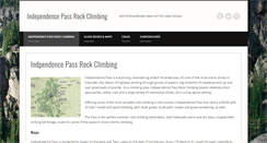 Desktop Screenshot of independencepassrockclimbing.com