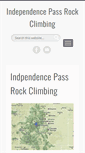 Mobile Screenshot of independencepassrockclimbing.com