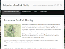 Tablet Screenshot of independencepassrockclimbing.com